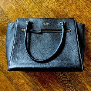 Kate Spade Black Pebbled work tote
